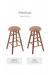 Holland's Round Cushion Backless Wood Barstools with Smooth Legs: Comparison of Maple and Oak Medium