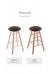 Holland's Round Cushion Backless Wood Barstools with Smooth Legs: Comparison of Maple and Oak Natural