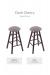 Holland's Round Cushion Backless Wood Barstools with Smooth Legs: Comparison of Maple and Oak Dark Cherry