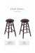 Holland's Round Cushion Backless Wood Barstools with Turned Legs: Comparison of Maple and Oak Dark Cherry
