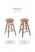 Holland's Round Cushion Backless Wood Barstools with Turned Legs: Comparison of Maple and Oak Medium
