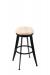Holland's 9000 Laser Backless Swivel Barstool in Black Metal Finish and Wood Seat Finish in Natural Maple