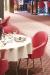 Amisco Weston Dining Chairs in Red Fabric in Conference Room