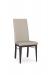 Amisco's Merlot Upholstered Tall Dining Chair and Metal Base Shown in Brown