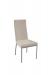 Amisco's Curve Modern Upholstered Dining Chair with Tall Back in Oyster Padded and Silver Metal Legs