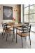 Amisco Tori Dining Chair with Wood Seat on Modern Dining Room