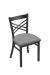 Holland's #620 Catalina Dining Chair in Pewter Metal Finish and Gray Seat Cushion