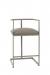 Wesley Allen's Marzan Modern Bar Stool with Low Back, Seat Cushion and Sled Base