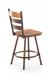 Trica's Louis Traditional Swivel Stool with Wood Seat and Ladder Back