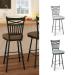 Amisco's Garden Customizable Swivel Bar Stool in a Variety of Colors