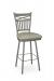 Amisco's Garden Taupe Swivel Bar Stool with Back - Traditional Slats
