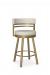 Amisco's Ronny Swivel Counter Stool in Gold and Marshmallow Upholstery