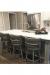 Amisco's Ronny Modern Swivel Counter Stools in Customers Transitional White Gray Kitchen