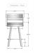 Amisco's Ronny Swivel Bar Stool - Front Dimensions