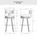 Amisco's Barry Swivel Bar Stool Dimensions for Bar Height