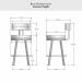 Amisco's Barry Swivel Bar Stool Dimensions for Counter Height