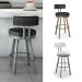 Amisco's Modern Barry Swivel Stool with Low Back in a Variety of Colors!