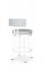 Amisco's Barry White Modern Swivel Bar Stool with Blue Seat and Back Vinyl