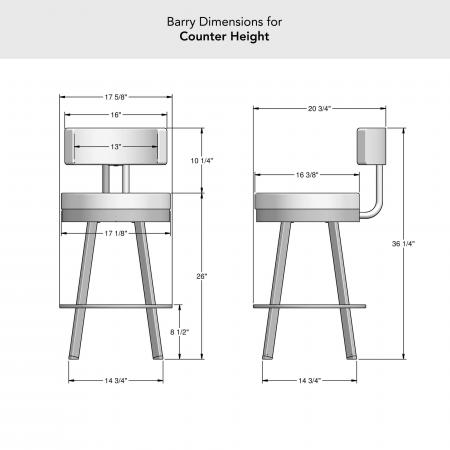 Buy Amisco's Barry Swivel Bar Stool for Modern Kitchens - Free shipping!