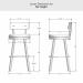 Amisco's Lauren Bar Height Dimensions