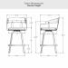 Amisco's Carson Swivel Bar Stool Dimensions for Counter Height