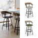 Amisco's Carson Customizable Swivel Bar Stool with Arms in a Variety of Colors
