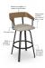 Wood back is available in a variety of wood finishes and the metal has joints that are welded for support. This bar stool is custom made for you!