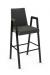 Amisco Edison Stool with Arms and Upholstered Seat and Backrest