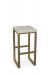 Amisco's Aaron Modern Backless Gold Square Backless Stool