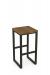 Amisco's Aaron Backless Modern Bar Stool with Wood Seat in Espresso Finish