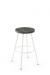 Amisco Hans Backless Swivel Stool with Wood Seat
