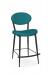 Amisco's Opus Upholstered Bar Stool with Teal Fabric - Retro/Modern Style