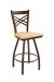 Holland's Catalina Big-And-Tall Swivel Barstool with Bronze Metal Finish and Maple Natural Seat Wood Finish