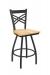 Holland's Catalina Big-And-Tall Swivel Barstool with Pewter Metal Finish and Maple Natural Seat Wood Finish