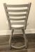 Holland's Jackie XL Nickel Swivel Big and Tall Bar Stool with Ladder Back - Back