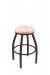 Holland's Misha #x802 Big and Tall Backless Swivel Stool in Bronze Metal Finish and Natural Maple Seat Wood Finish