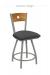 Holland's XL Voltaire Swivel Counter Stool with Wood Back