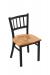 Holland's #610 Contessa Dining Chair in Black Metal Finish and Maple Medium Wood Seat Finish