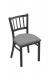 Holland's #610 Contessa Dining Chair in Pewter Metal Finish and Gray Seat Cushion