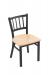 Holland's #610 Contessa Dining Chair in Pewter Metal Finish and Maple Natural Wood Seat Finish