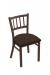 Holland's #610 Contessa Dining Chair in Bronze Metal Finish and Brown Seat Cushion
