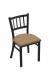 Holland's #610 Contessa Dining Chair in Black Metal Finish and Brown Seat Cushion