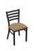 Holland's #400 Jackie Dining Chair in Black Metal Finish and Brown Seat Cushion