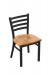 Holland's #400 Jackie Dining Chair in Black Metal Finish and Maple Medium Wood Seat Finish