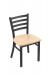Holland's #400 Jackie Dining Chair in Pewter Metal Finish and Maple Natural Wood Seat Finish