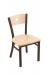 Holland Voltaire #630 Dining Chair in Bronze Metal Finish, Natural Maple Seat and Back Wood Finish